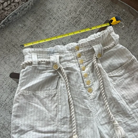 Maeve Anthropologie Wide Leg Linen Blend new High Rise Barrel Boho Summer Siez 8 - Picture 11 of 15